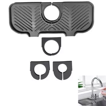 Держатель для губки Подставка для губки Держатель для кухонного мыла Держатель для моющего средства с функцией слива Держатель для скребка Подставка для крана Хранение мелких предметов в раковине