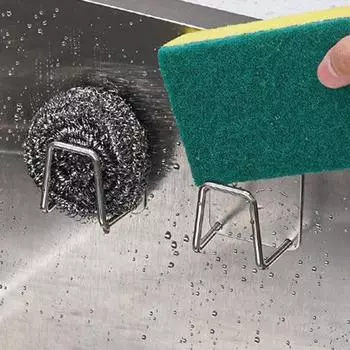 Держатель для губки, самоклеящийся органайзер для кухни, нержавеющая сталь, для хранения мыла, настенный крючок, устойчивый к ржавчине