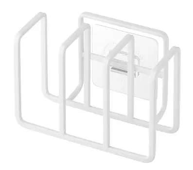 Держатель для губки Yamazaki Jitsugyo 3086 Film Hook, 3 ряда, белый xx, держатель для губки, простая установка, прибл.. Ш12,5 Г7,5 В8,5 см