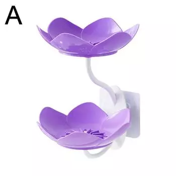 Держатель для хозяйственного мыла, противоскользящий, мыльница в форме цветка из полипропилена, настенная мыльница для ванны/окружающей среды, мыльница без перфоратора, слив для мыльницы