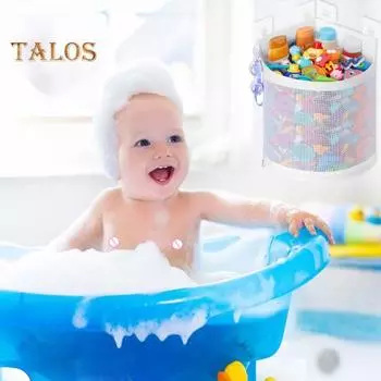 Держатель для хранения игрушек для ванной, сетчатая полка для душа, большая вместимость, простая установка, органайзер для игрушек для ванной, корзина для игрушек для душа белый