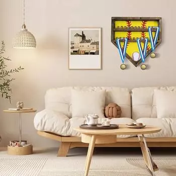 Держатель для хранения колец чемпионата Yousheng, легко устанавливаемый настенный держатель для спортивных наград, держатель для бейсбольных колец зелёный