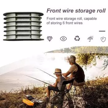 Держатель для хранения лески с 6 слотами для лески, держатель для рыболовных поводков с такелажными катушками для организованного хранения поводков и оснасток армия зеленый