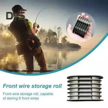Держатель для хранения лески с 6 слотами для лески, держатель для рыболовных поводков с такелажными катушками для организованного хранения поводков и оснасток армия зеленый