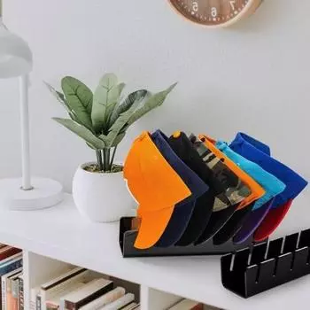 Держатель для хранения шляп, держащий 7 шляп, акриловая витрина, бейсбольные кепки, не требующий установки органайзер для шляп, гостиная, спальня, шкаф, комод прозрачный