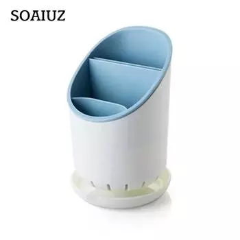 Держатель для хранения столовых приборов, пластиковый слив, сливные контейнеры, сушилка для посуды, стол, ложка, вилка, контейнер, кухонный инструмент розовый