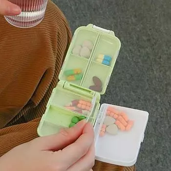 Держатель для хранения таблеток, 3 слоя, сохраняет порядок, легко носить с собой, полезная, хорошая герметичность, защита от протечек, настольная коробка для планшета, бытовые принадлежности зелёный