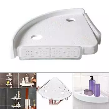 Держатель для хранения, треугольная полка, ванная комната, шампунь, душ, кухонная стойка-органайзер белый