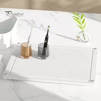 Держатель для хранения туалетных принадлежностей, быстросохнущий коврик с нескользящими ножками из нержавеющей стали для домашней ванной комнаты темно-серого