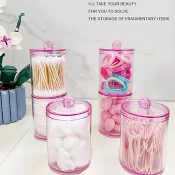Держатель для хранения ватных палочек, прозрачный ватный диск для макияжа, органайзер для косметических украшений, пластиковый контейнер, домашний чехол, коробка