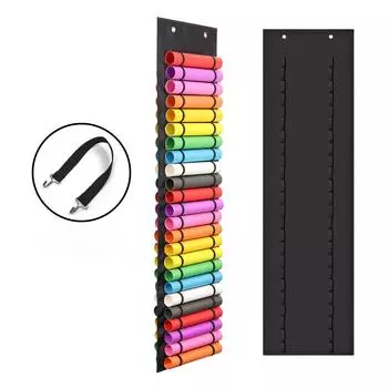 Держатель для хранения винила, подвесная сумка, стойка для хранения рулонов винила, органайзер для термопленки, подвесной карман за дверью 48Grid чёрный