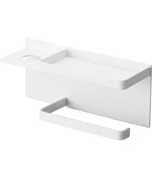 Держатель для хранения зонтов Yamazaki Jitsugyo Magnet UV Protection Supplies, белый, Ш24,5 x Г8,4 x В10,5 см, стойка для хранения зонтов у входа в башню 1945