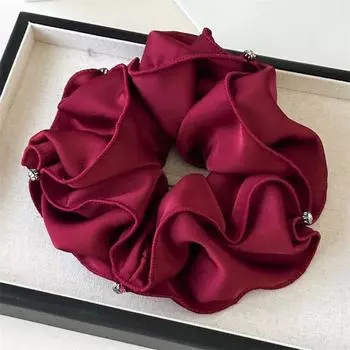 Держатель для хвоста со стразами, элегантная резинка для волос в виде большого кишечника, резинка-скранчи, подарок, высокая эластичность, долговечность, аксессуары для волос