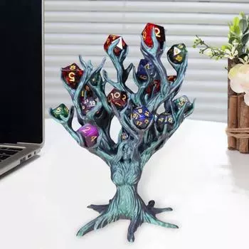 Держатель для игральных костей Goddess Tree, настольный держатель для нескольких игральных костей, органайзер для игровых костей Tree RPG, игровой аксессуар для любителей настольных игр зелёный