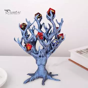 Держатель для игральных костей Goddess Tree, настольный держатель для нескольких игральных костей, органайзер для игровых костей Tree RPG, игровой аксессуар для любителей настольных игр зелёный