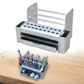 Держатель для инструментов для ремонта телефона, стеллаж для хранения, ящик для инструментов «сделай сам», настольная ручная подставка с 18 отверстиями для дома