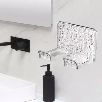 Держатель для инструментов по уходу за ванной комнатой clear