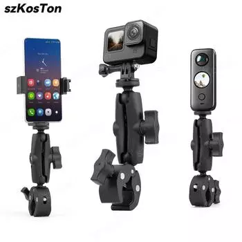 Держатель для камеры на руль мотоцикла велосипеда зеркало крепление для велосипеда кронштейн для GoPro 13 12 11 Insta360 X3 X4 экшн-камера аксессуар Universal