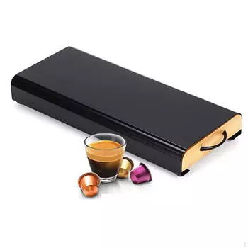 Держатель для капсул на 40 капсул под кофейным отделением, многофункциональный органайзер для эспрессо большой емкости чёрный