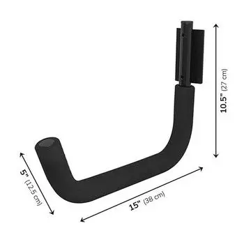 Держатель для каяка, настенный гаражный крючок для хранения с максимальной грузоподъемностью 45 кг для каяка для серфинга чёрный