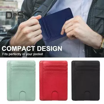 Держатель для карт 8 слотов Студенческий билет Рукав Водонепроницаемый антимагнитный кошелек для монет Блокировка RFID защищает личную информацию Дорожный кошелек Бизнес темно-синий