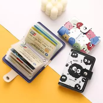 Держатель для карт Coal Ball Monster Cartoon: Большой объем, универсальный, унисекс органайзер для документов и карточек