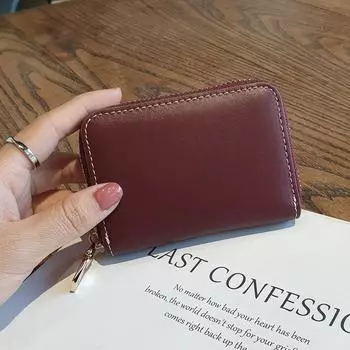 Держатель для карт из коровьей кожи первого слоя, женские сумки для карт из натуральной кожи для бизнеса, кредитные удостоверения личности, водительские права, портмоне для монет коричневый