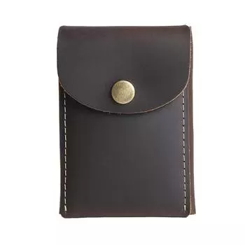 Держатель для карт из натуральной кожи с кошельком для ключей для мужчин, высококачественный органайзер для ключей в стиле ретро для женщин, чехол для ключей для дома чёрный