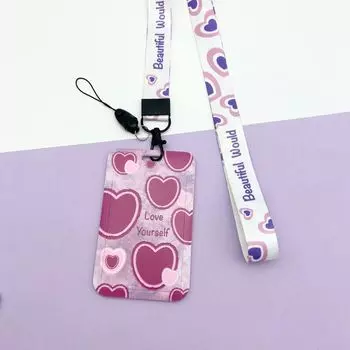 Держатель для карт с изображением фруктов, чехол для бизнес-бейджа из АБС-пластика, чехол для сотрудника, студенческий ремешок, держатель для удостоверения личности, имени