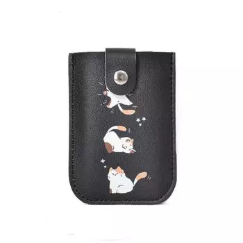 Держатель для карт с защитой от размагничивания, ПУ кошелек для монет, Новая сумка для карт чёрный