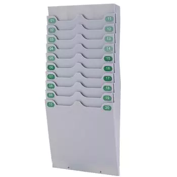 Держатель для карточек akindou Time, стойка для карточек на 20 человек, удобно складывается, совместимая ширина карты, надежно крепится к стене с помощью дюбелей и дерева