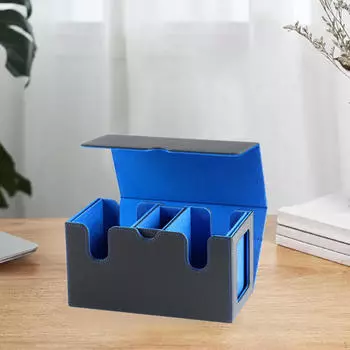 Держатель для карточек, чехол-контейнер из искусственной кожи, защитный чехол для хранения синий