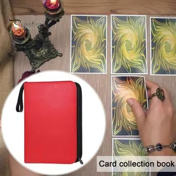 Держатель для карточек Game Collection Binder с большой вместимостью и несколькими отделениями, компактный дизайн, портативный органайзер для игровых карт с застежкой-молнией 4Grid синий