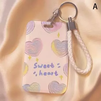 Держатель для карточек Love, держатель для фотокарточек, брелок для ключей, протекторы для студенческих карточек, синие чехлы для банковских карточек, школьные канцелярские принадлежности, сумка для фотокарточек as the picture