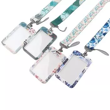 Держатель для карточек Милые зеленые растения Шейный ремешок Ремешки для ключей Чехол для кредитной карты Подвесной шнурок для ключей Аксессуары для подарков