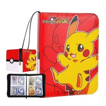 Держатель для карточек с 4 карманами на каждой странице, водонепроницаемая искусственная кожа, вмещает 400 карточек с 50 съемными рукавами, чехол для хранения карточек J