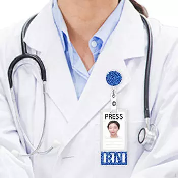 Держатель для карточек, выдвижной брелок для ключей, катушка для значка, карабин, зажим для ключей, защита для ключей синий