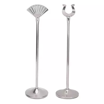 Держатель для карточки с местом, держатель для номера стола из нержавеющей стали для фотовывески, свадебной вечеринки, офиса Fan Shape