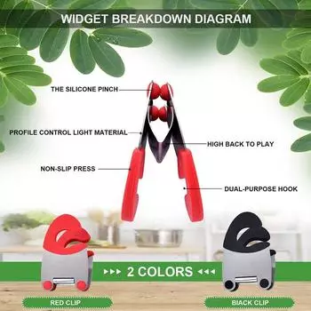 Держатель для кастрюли из нержавеющей стали, подставка для ложки, силиконовая ручка, устойчивая к ожогам, держатель для кастрюли, простой и надежный зажим для кастрюли, кухонный гаджет, организуйте красный