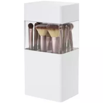 Держатель для кистей для макияжа, большая емкость, небьющееся АБС-пластик, ведро для хранения кистей для макияжа с крышкой для дома розовый