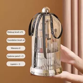 Держатель для кистей для макияжа Keep Neat Rotation Anti-Crack 360 градусов вращающийся большой емкости для хранения помады