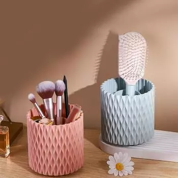 Держатель для кистей для макияжа, тюбик для хранения косметических кистей с крышкой, пылезащитный ящик для хранения, стеллаж для хранения карандашей, губной помады синий