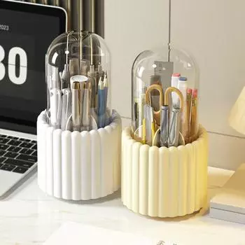 Держатель для кистей для макияжа, вращающаяся на 360 градусов пылезащитная крышка, дизайн отсека, большой вместительный футляр для хранения косметических кистей