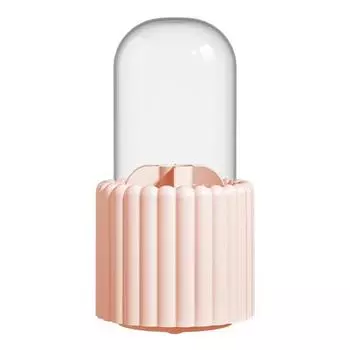 Держатель для кистей для макияжа, вращающаяся на 360 градусов пылезащитная крышка, дизайн отсека, большой вместительный футляр для хранения косметических кистей белый