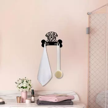 Держатель для ключей для настенного монтажа с крючками и вешалкой для полотенец, длина 15 см, металлическая вешалка для гостиной Golden Retriever