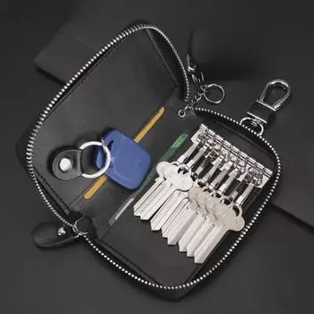 Держатель для ключей и карт Glenjoy из натуральной кожи - большой вместимости, с креплением на талии, многофункциональный для мужчин и женщин