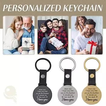 Держатель для ключей на День отца, креативный брелок, новый, из нержавеющей стали, гравированный, уникальные подвески, аксессуары, подарок