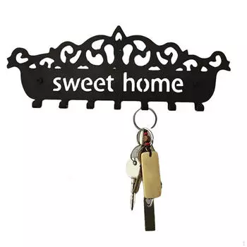 Держатель для ключей настенный, крючок практичный, простой в установке, вешалка в форме короны, стойка для подвешивания