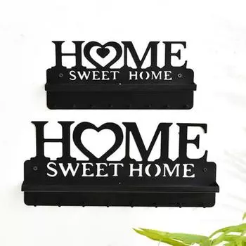 Держатель для ключей настенный, полка для прихожей с крючками, устойчивая к коррозии, грузоподъемность 3 кг, держатель для хранения ключей 6pcs