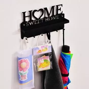 Держатель для ключей настенный прихожая полка с крючками нержавеющая устойчивая к коррозии 3 кг 6pcs